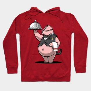 Pablo the Pig - Waiter - Big Appetite Illustration Hoodie